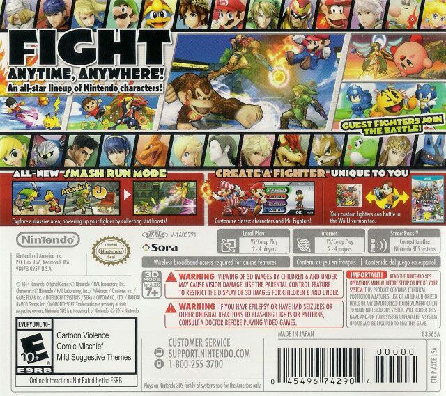 Super Smash Bros. for Nintendo 3DS - Nintendo 3DS (Nintendo - 4) video game collectible - Main Image 2
