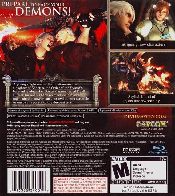 Devil May Cry 4 (Greatest Hits) - Sony PlayStation 3 (PS3) (Capcom - 1) video game collectible - Main Image 2