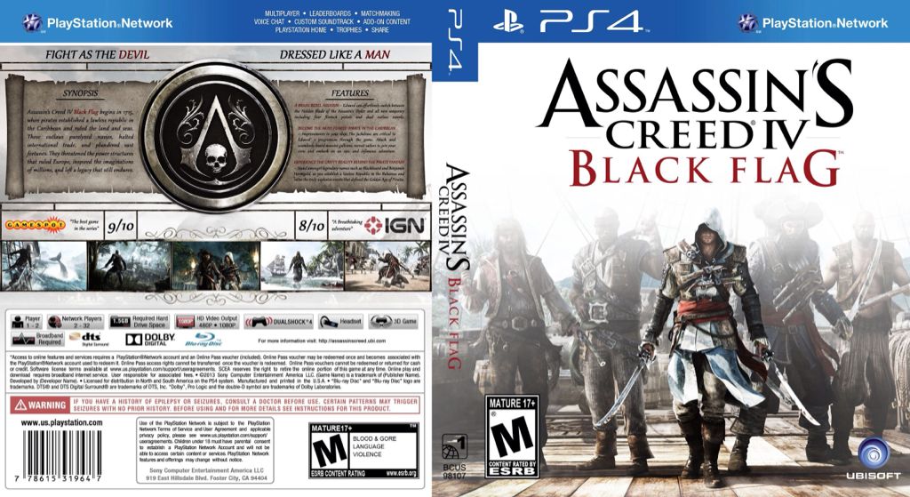 Assassin’s Creed IV Black Flag - Sony PlayStation 4 (PS4) (Ubisoft - 1) video game collectible [Barcode 3307215715253] - Main Image 2