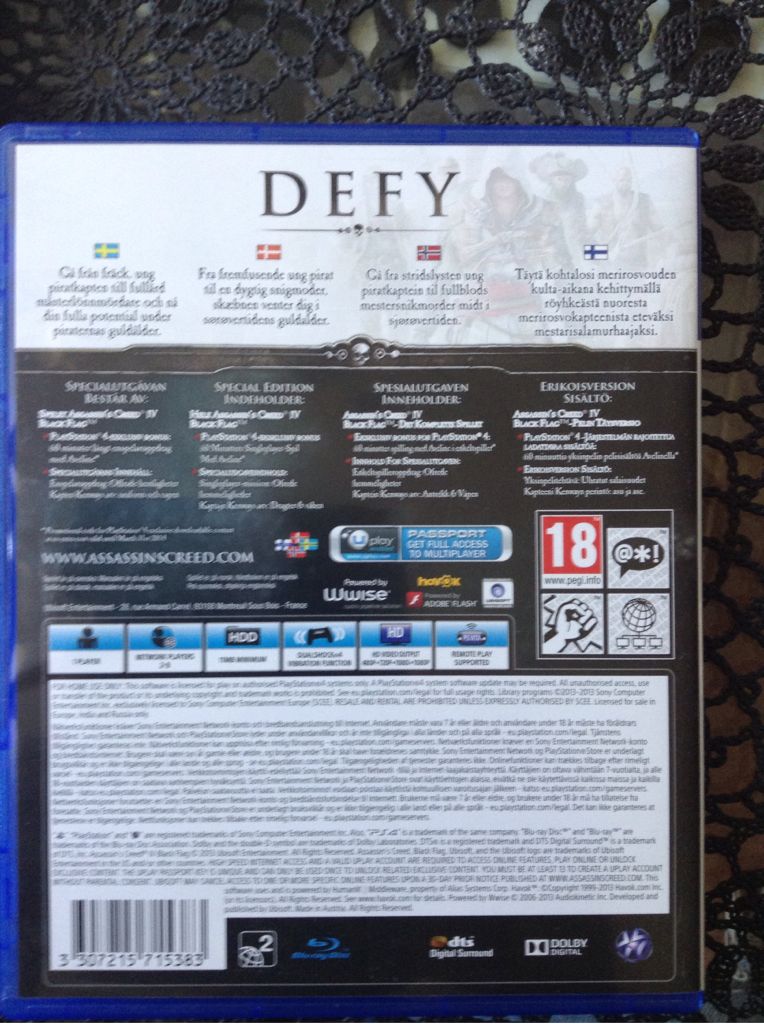 Assassin’s Creed IV Black Flag - Sony PlayStation 4 (PS4) (Ubisoft - 1) video game collectible [Barcode 3307215715383] - Main Image 2