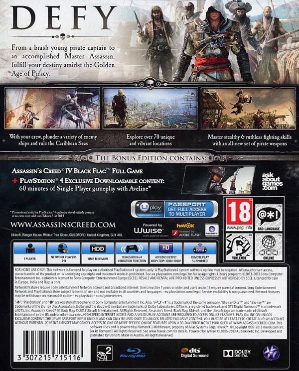 Assassin’s Creed IV Black Flag - Sony PlayStation 4 (PS4) (1) video game collectible - Main Image 2