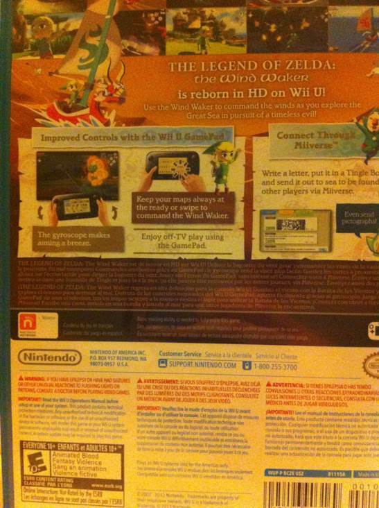 Legend of Zelda: The Wind Waker HD, The - Nintendo Wii U (Nintendo - 1) video game collectible [Barcode 045496903169] - Main Image 2