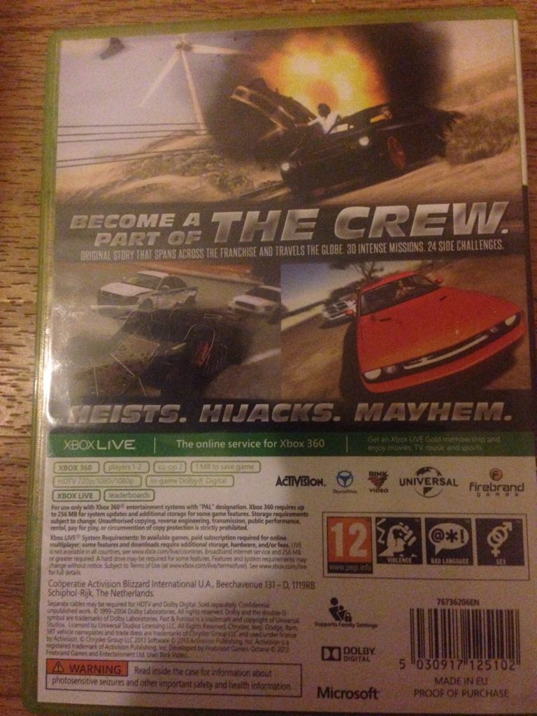 Fast & Furious: Showdown - Microsoft Xbox 360 (Activision - 1-2) video game collectible [Barcode 5030917125102] - Main Image 2