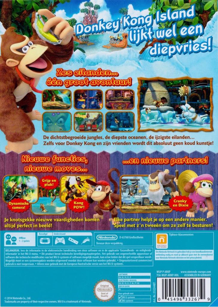 Donkey Kong Country Tropical Freeze - Nintendo Wii U (1-2) video game collectible [Barcode 045496335984] - Main Image 2