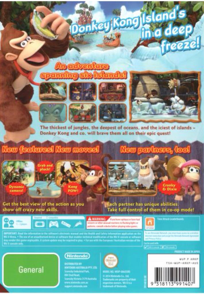 Donkey Kong Country: Tropical Freeze - Nintendo Wii U eShop (Nintendo - 1-2) video game collectible [Barcode 6037396903190] - Main Image 2