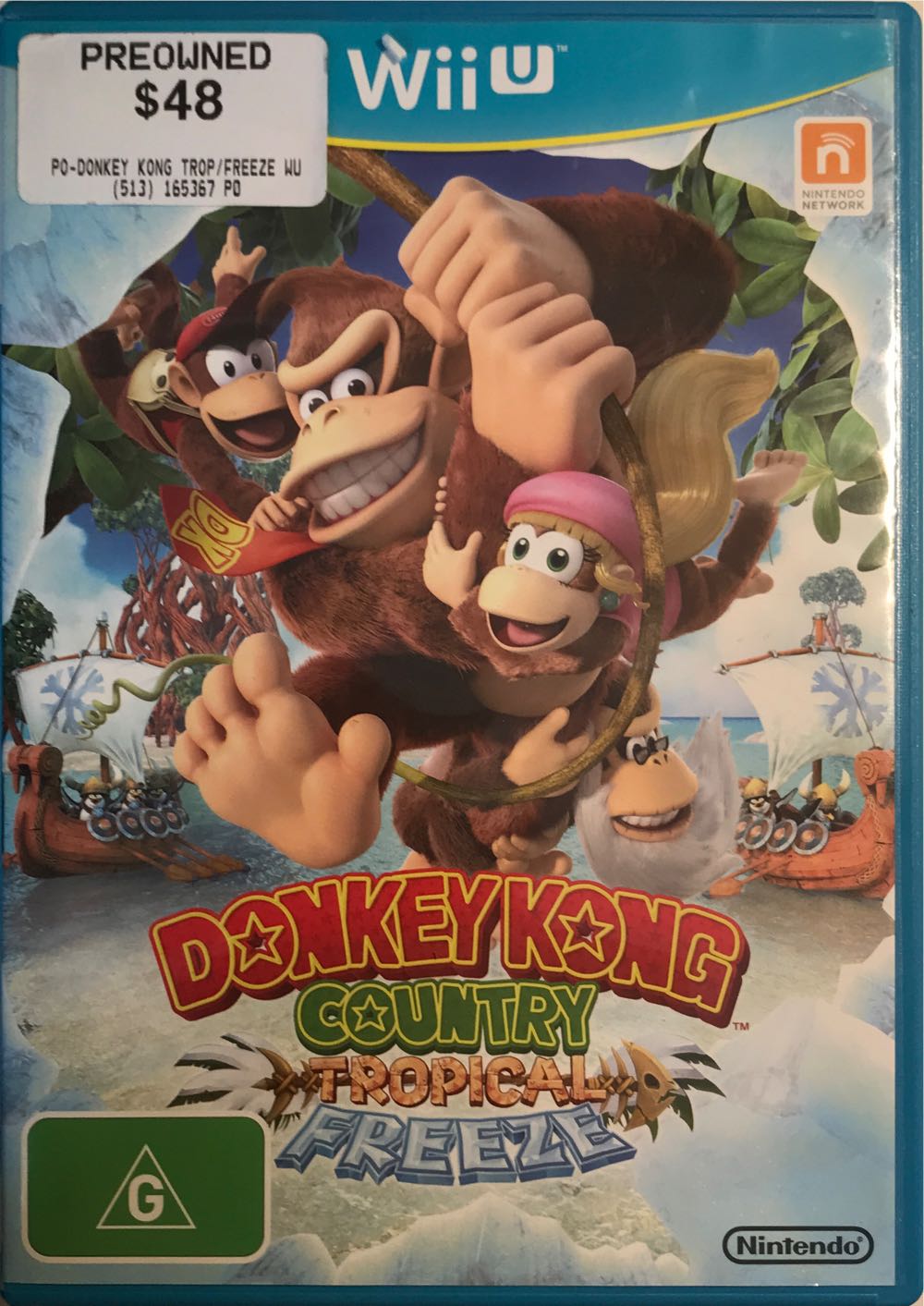 Donkey Kong Country Tropical Freeze - Nintendo Wii U (Nintendo - 2) video game collectible [Barcode 9318113991407] - Main Image 3