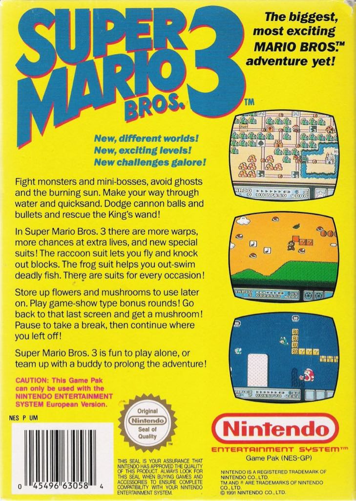 Super Mario Bros 3 - Nintendo Entertainment System (NES) video game collectible - Main Image 2
