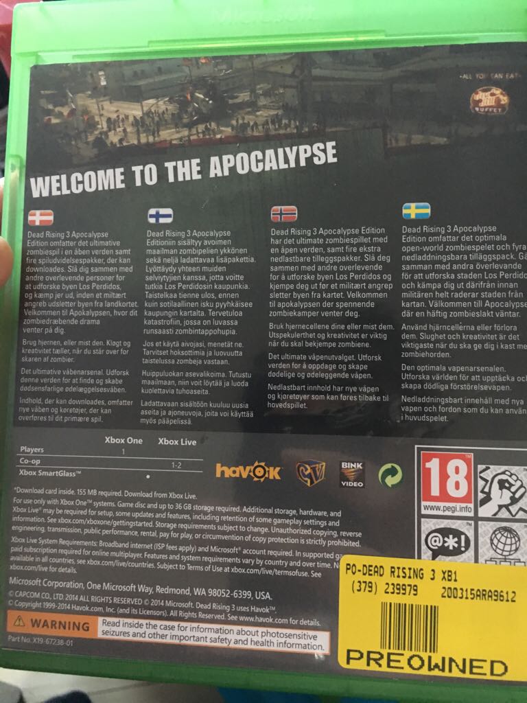 Dying Light - Microsoft Xbox One video game collectible [Barcode 5051895254561] - Main Image 2
