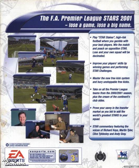 The F.A. Premier League Stars 2001 - Sony PlayStation video game collectible [Barcode 5030930023591] - Main Image 2