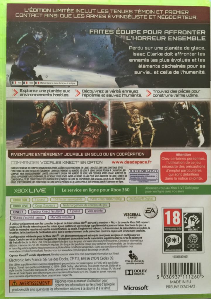 Dead Space 3 Limited Edition - Microsoft Xbox 360 (EA - 2) video game collectible [Barcode 5030937111260] - Main Image 2