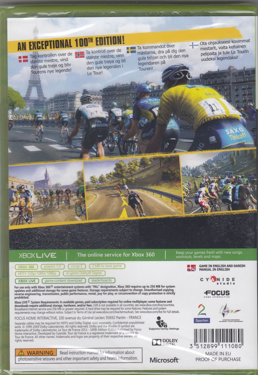 Tour De France 2013 - Microsoft Xbox 360 (Focus Entertainment - 1-2) video game collectible [Barcode 3512899110762] - Main Image 2