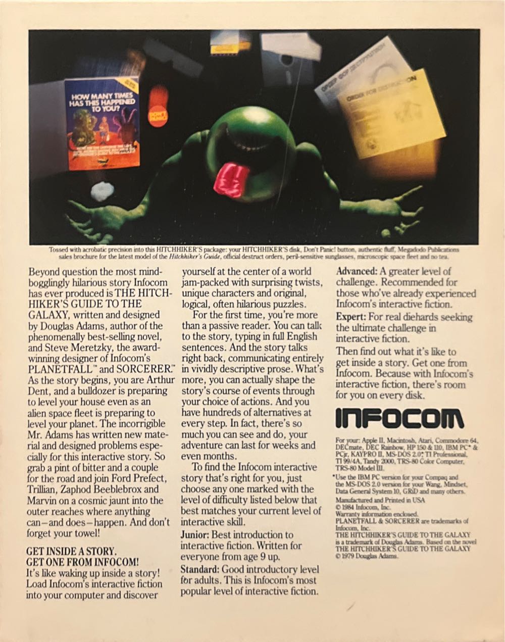 The Hitchhiker’s Guide To The Galaxy - PC (Infocom - 1) video game collectible - Main Image 2