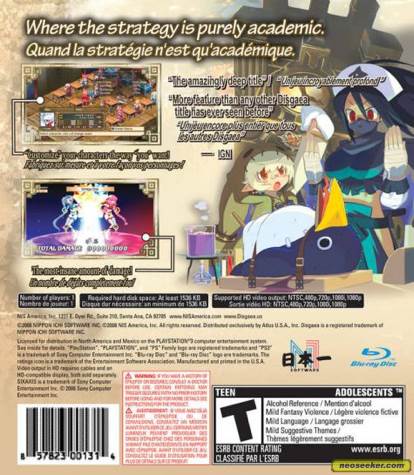 Disgaea 3: Absence of Justice - Sony PlayStation 3 (PS3) (NIS America - 1) video game collectible [Barcode 857823001314] - Main Image 2