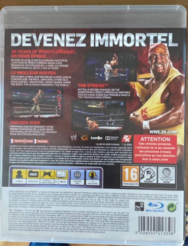 WWE 2K14 PS3 - Sony PlayStation 3 (PS3) (2K - 1 6) video game collectible [Barcode 5026555413398] - Main Image 2