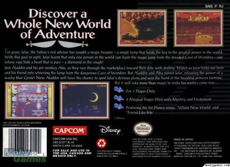 Aladdin - Nintendo Super Nintendo Entertainment System (SNES) video game collectible - Main Image 2