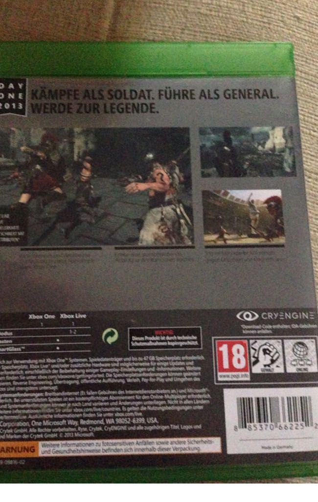 Ryse Son Of Rome - Microsoft Xbox One video game collectible [Barcode 885370662252] - Main Image 2