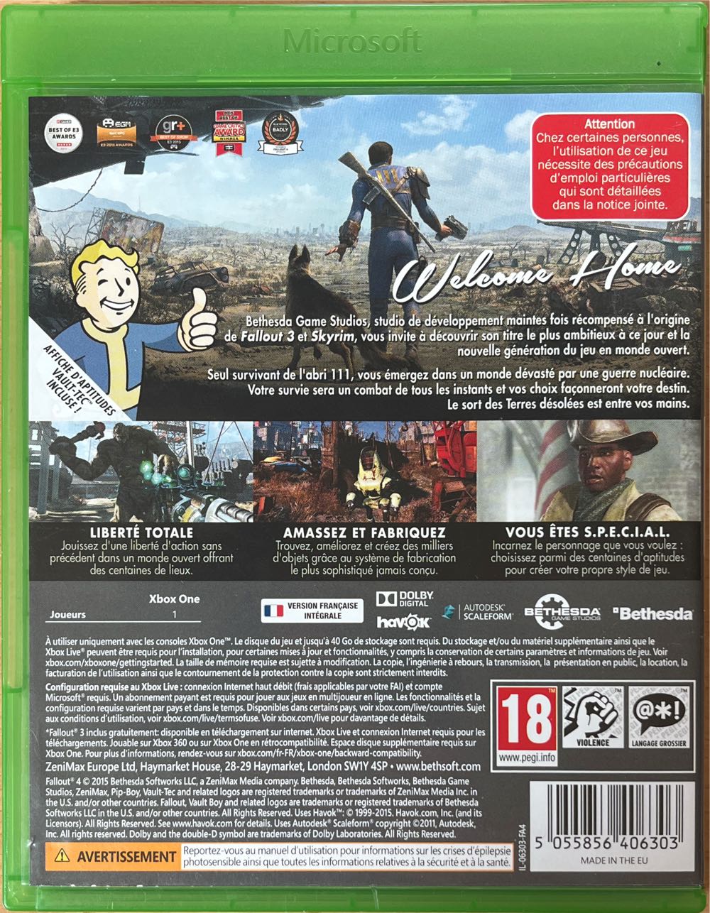 XONE / Fallout 4 - Microsoft Xbox One (Bethesda Softworks - 1) video game collectible [Barcode 5055856406303] - Main Image 2