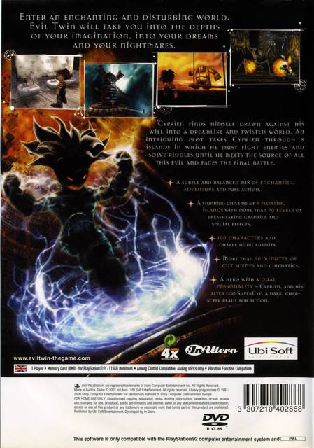 Evil Twin Cyprien’s Chronicles - PC (Ubi Soft - 1) video game collectible [Barcode 3307212312707] - Main Image 2