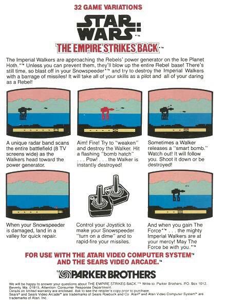 The Empire Strikes Back - Atari 2600 (Parker Bros.) video game collectible - Main Image 2