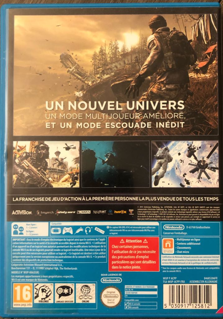 Call Of Duty Ghosts - Nintendo Wii U (Activision - 1-12) video game collectible [Barcode 5030917125812] - Main Image 2