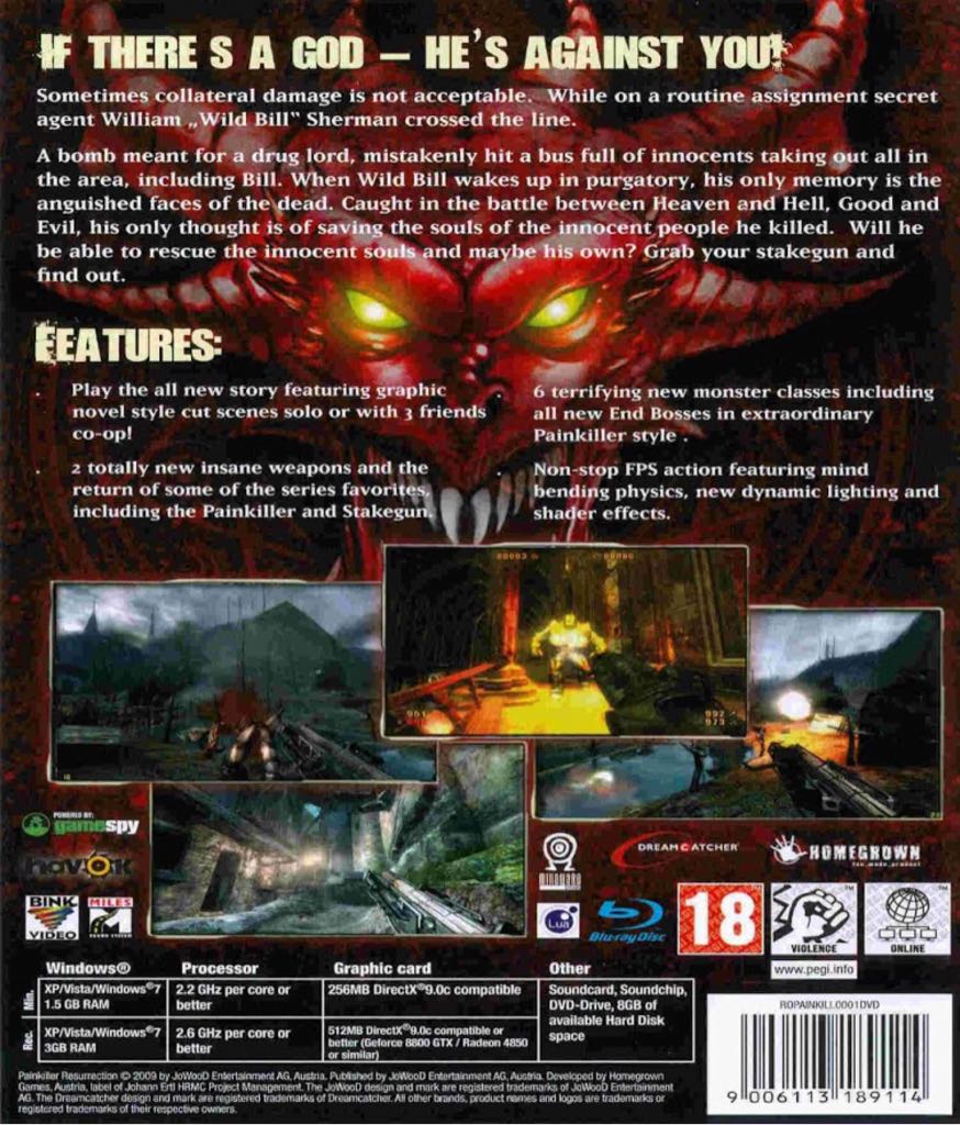 Painkiller Hell & Damnation - Sony PlayStation 3 (PS3) (Dreamcatcher Interactice - 1-2) video game collectible [Barcode 9006113002338] - Main Image 2
