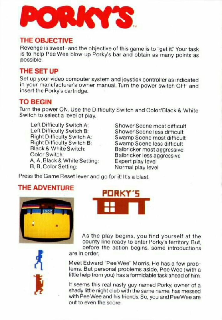 Porkys - Atari 2600 video game collectible - Main Image 2
