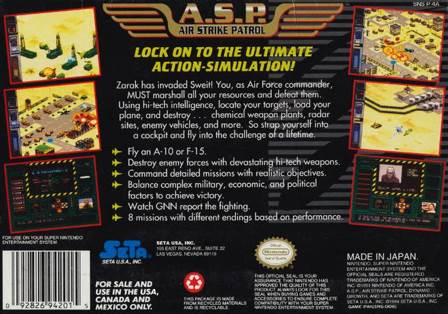 A.S.P. Air Strike Patrol - Nintendo Super Famicom video game collectible - Main Image 2
