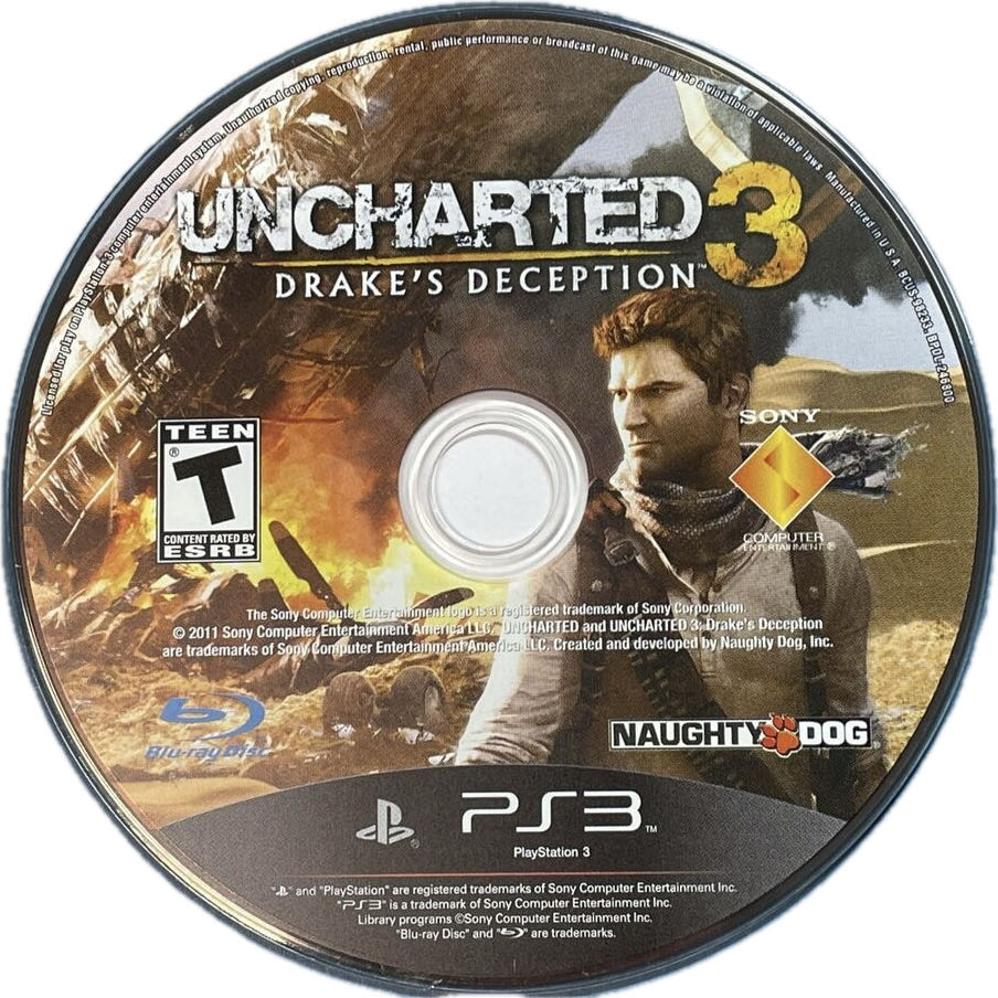 Uncharted 3: Drake’s Deception - Sony PlayStation 3 (PS3) (Sony Computer Entertainment - 1 player (single player); multiplayer supported (online)) video game collectible [Barcode 000000000000] - Main Image 3