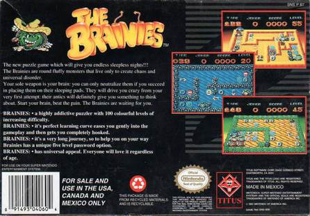 Brainies - Nintendo Super Nintendo Entertainment System (SNES) video game collectible - Main Image 2