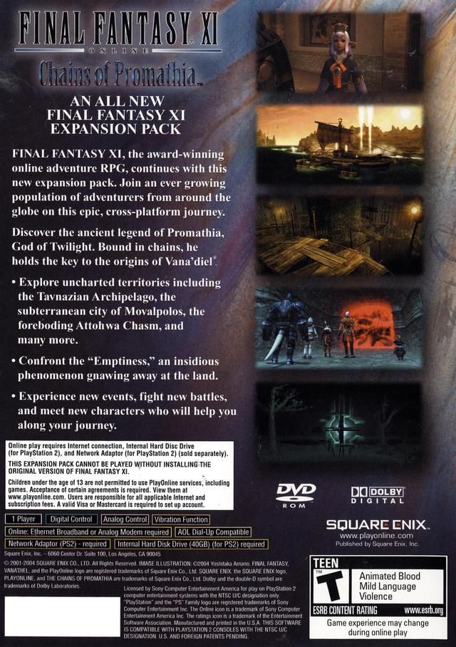 Final Fantasy XI: Chains of Promathia - Sony PlayStation 2 (PS2) (Square Enix) video game collectible - Main Image 2