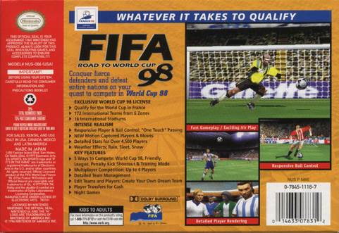 Fifa 1998 - Nintendo Super Nintendo Entertainment System (SNES) video game collectible - Main Image 2