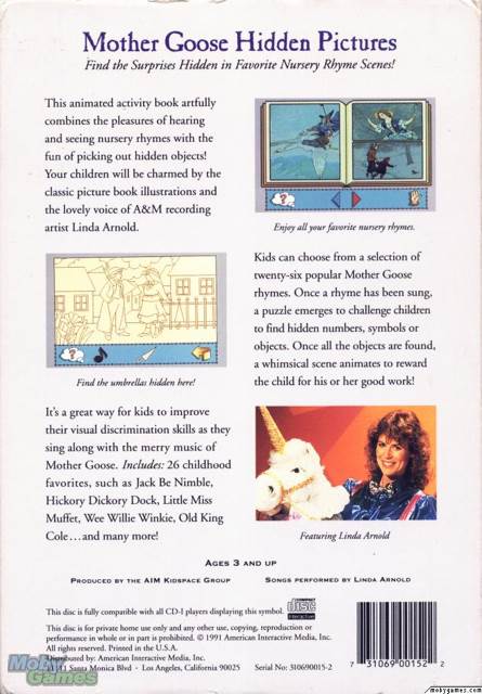 Mother Goose Hidden Pictures - Philips CD-I (Philips Interactive Media - 1) video game collectible [Barcode 731069001522] - Main Image 2