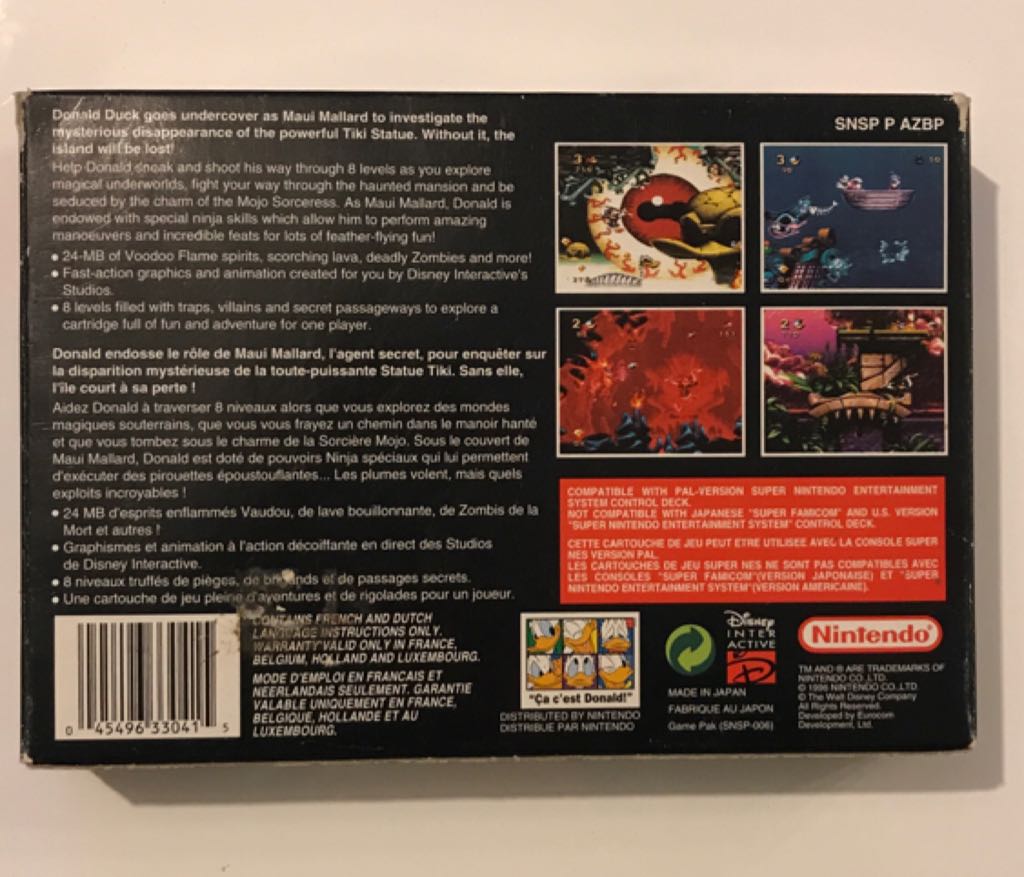 Donald In Maui Mallard - Nintendo Super Nintendo Entertainment System (SNES) video game collectible - Main Image 2