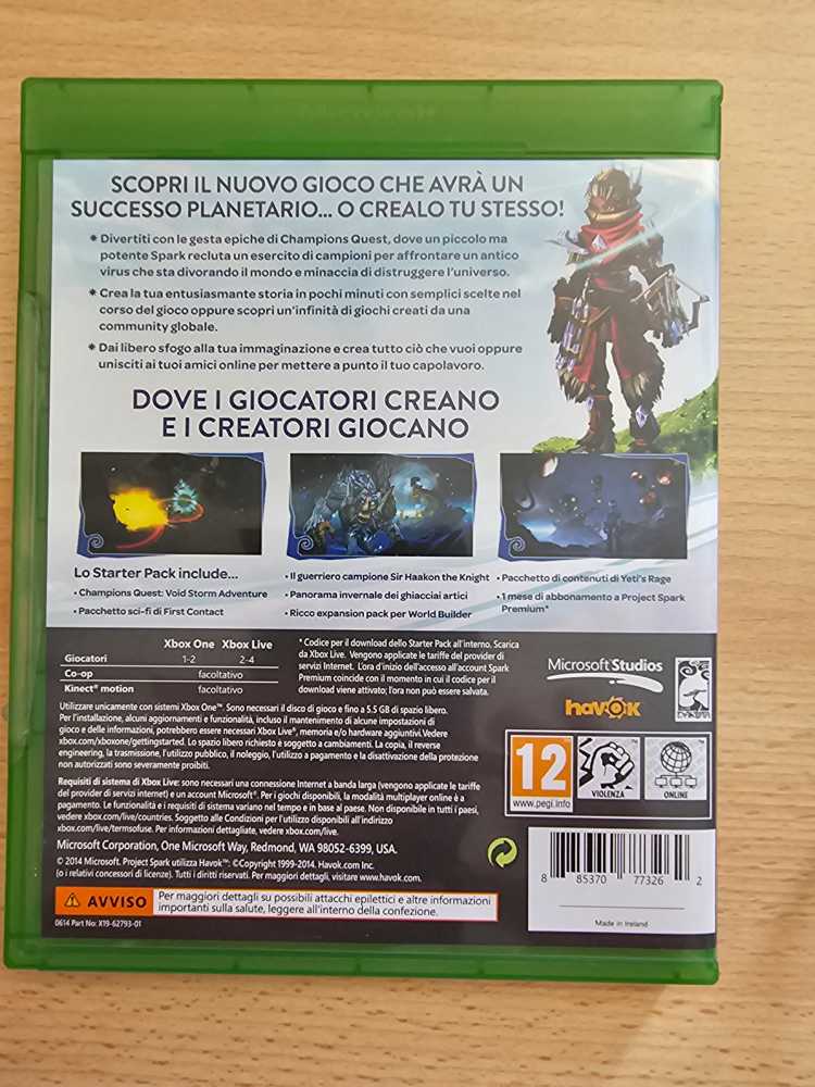 Xb1 - Project Spark - Microsoft Xbox One (Microsoft Gaming Studios - 2) video game collectible [Barcode 885370773262] - Main Image 3