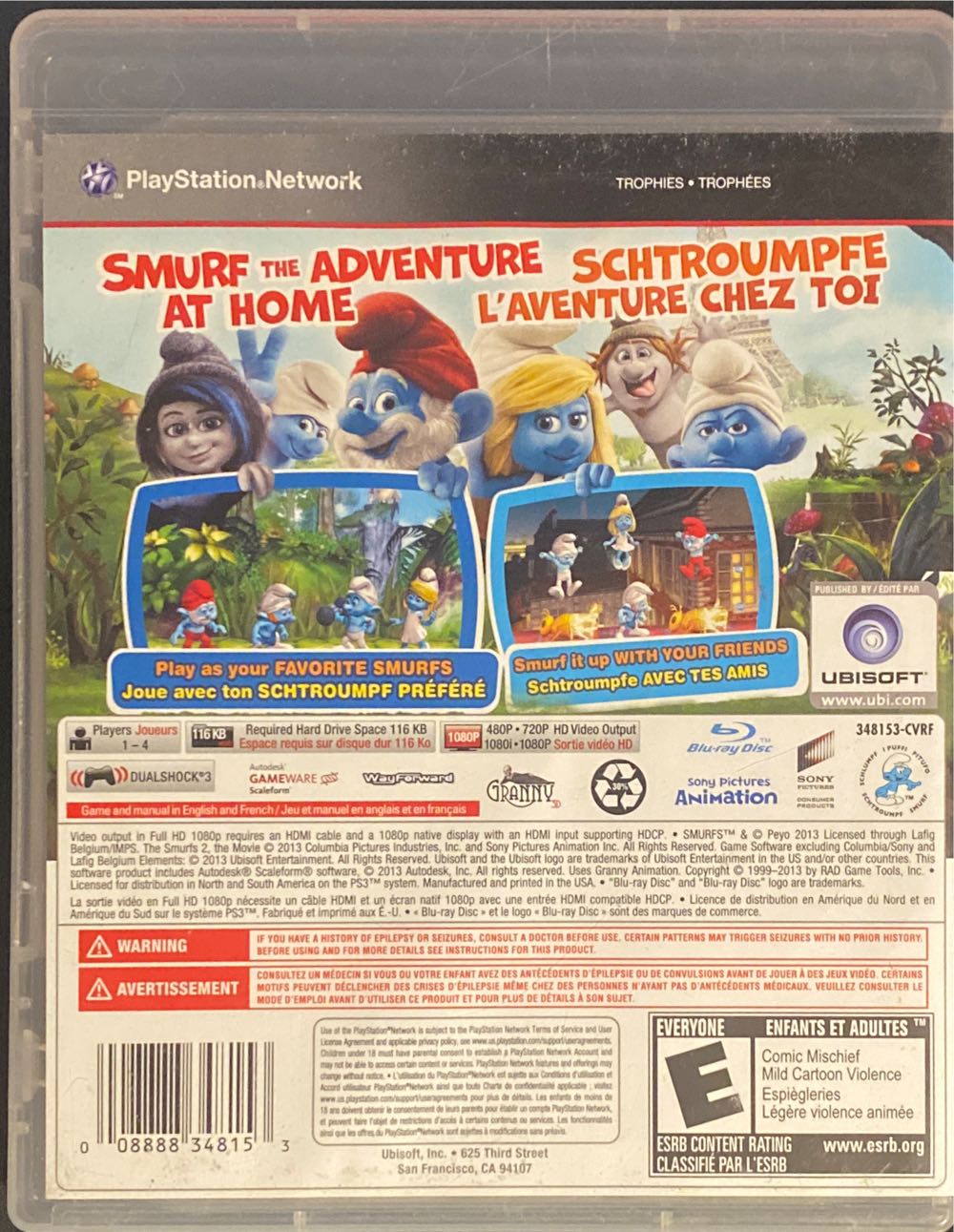 The Smurfs 2 - Sony PlayStation 3 (PS3) video game collectible [Barcode 008888348153] - Main Image 2