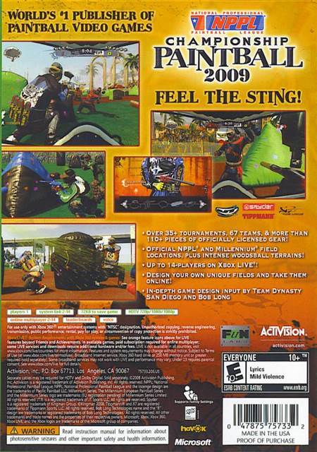 Millennium Series Champion Paintball 2009 - Sony PlayStation 2 (PS2) (Activision - 1) video game collectible [Barcode 5030917059957] - Main Image 2