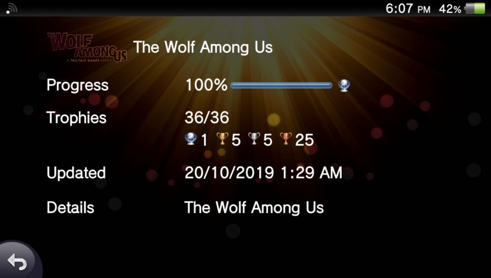 The Wolf Among Us - Sony PlayStation Vita (PS Vita) (WB - 1) video game collectible [Barcode 711719051589] - Main Image 3