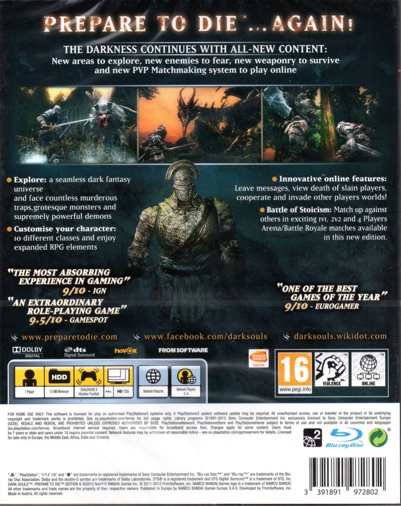 Dark Souls Prepare To Die Edition - Sony PlayStation 3 (PS3) video game collectible [Barcode 3391891972802] - Main Image 2