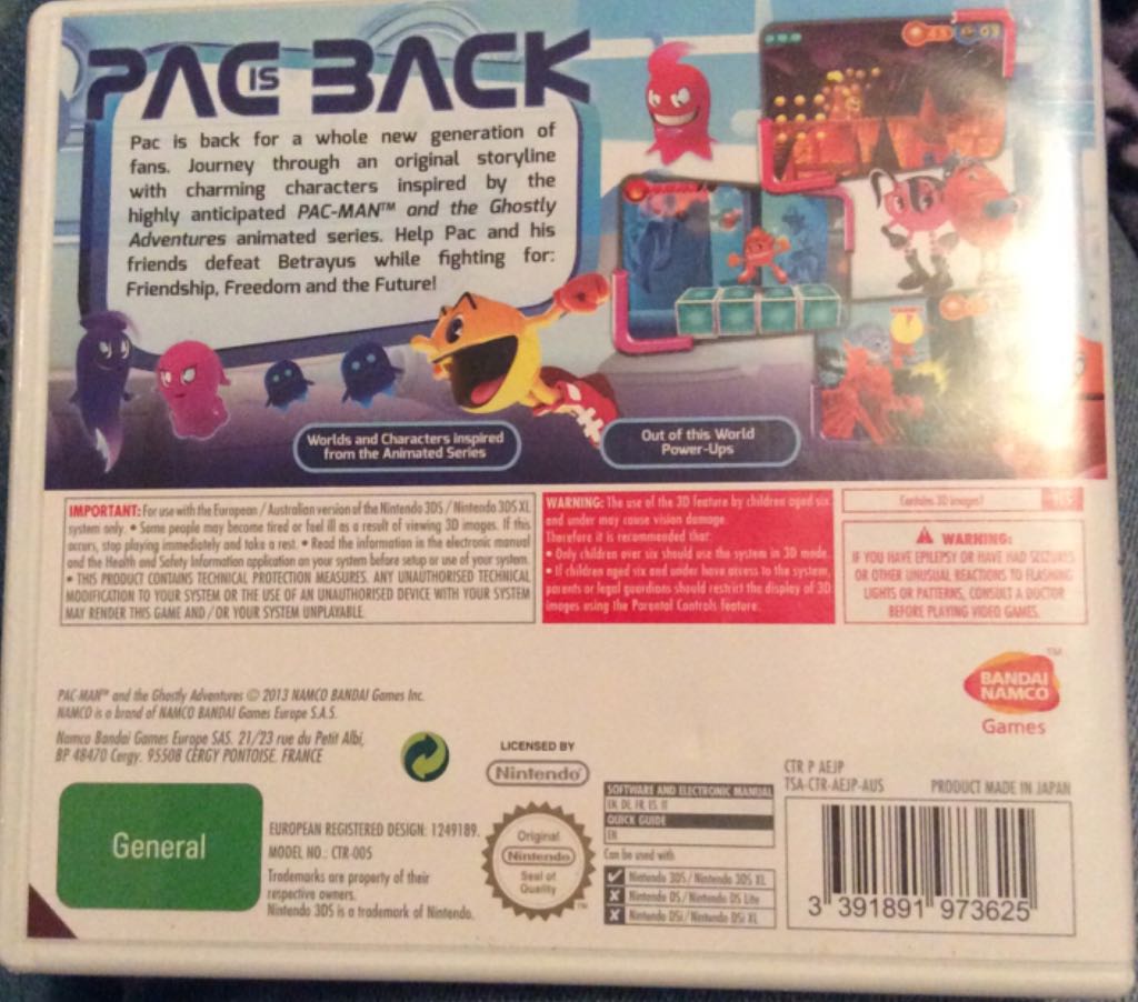 Pacman And The Ghostly Adventures - Nintendo 3DS video game collectible [Barcode 3391891973625] - Main Image 2