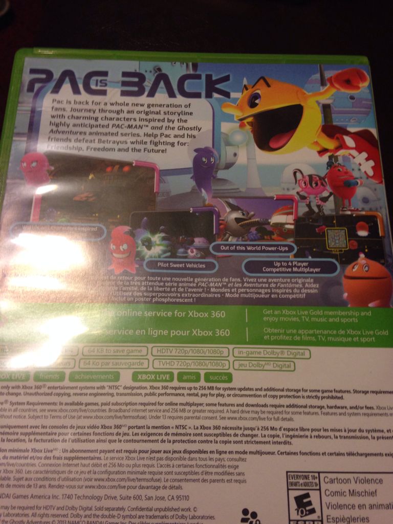Pacman And The Ghostly Adventures - Microsoft Xbox 360 video game collectible - Main Image 2