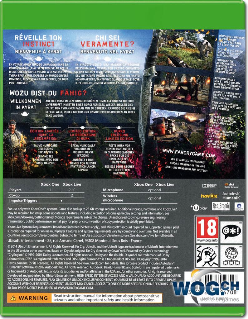 Far Cry 4 - Microsoft Xbox One (Ubisoft Entertainment - 1) video game collectible [Barcode 3307215794531] - Main Image 2