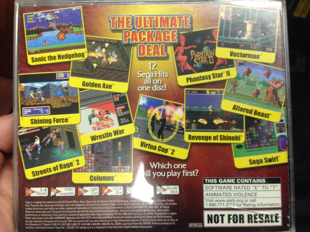 Sega Smashpack Volume 1 - Sega Dreamcast video game collectible - Main Image 2