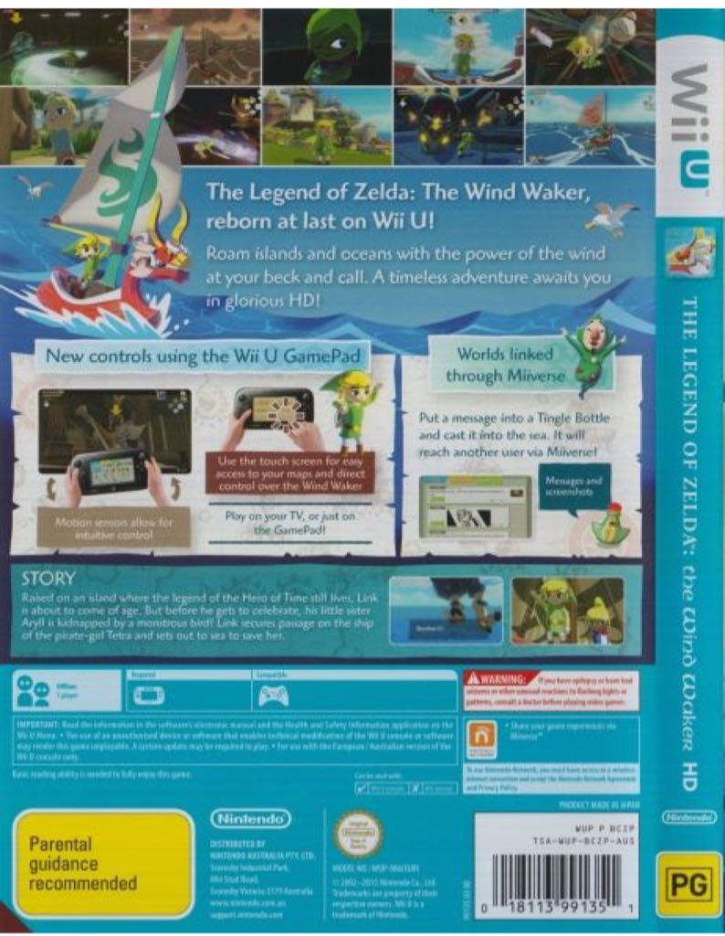 The Legend Of Zelda Wind Waker HD - Nintendo Wii U (Nitendo - 1) video game collectible [Barcode 3057386338873] - Main Image 2