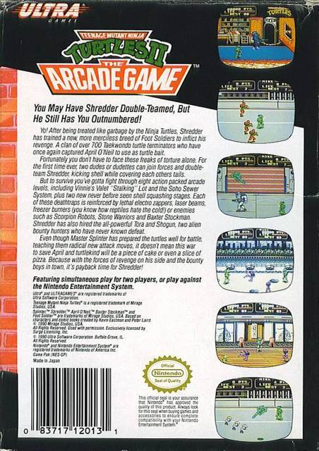 Teenage Mutant Ninja Turtles 2 The Arcade Game - Nintendo Entertainment System (NES) (Ultra - 2) video game collectible [Barcode 802859001142] - Main Image 2