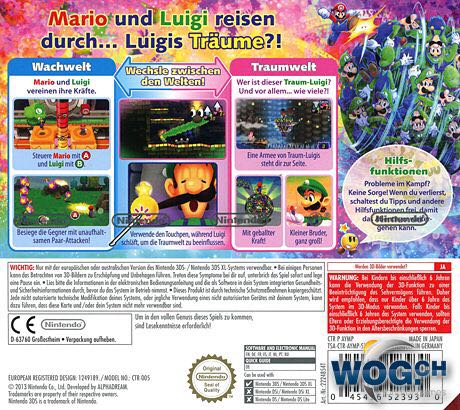 Mario & Luigi: Dream Team Bros. - Nintendo 3DS (Nintendo - 1) video game collectible [Barcode 045496523909] - Main Image 2