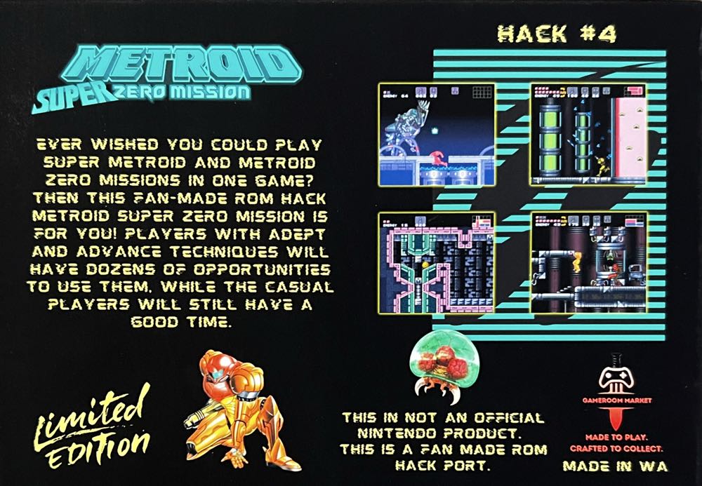 Metroid Super Zero Mission - Nintendo Super Nintendo Entertainment System (SNES) (Gameroom Market Place - 1) video game collectible - Main Image 2