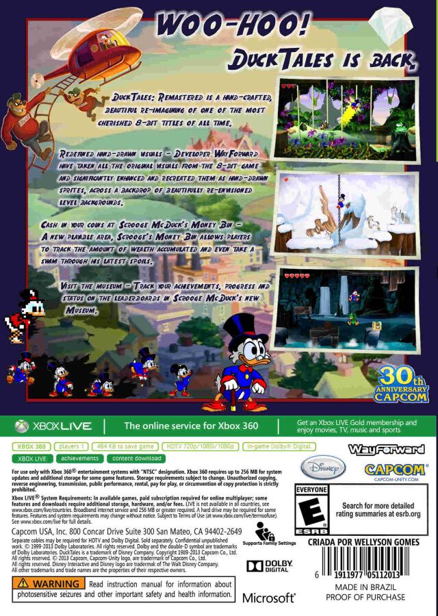 DuckTales: Remastered - Sony PlayStation 3 (PS3) (Capcom - 1) video game collectible [Barcode 6026122991624] - Main Image 2