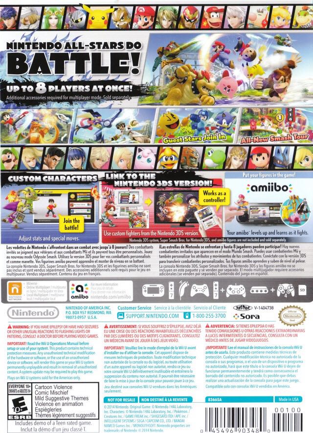 Super Smash Bros For Wii U - Nintendo Wii U (Nintendo - 8) video game collectible [Barcode 045496333591] - Main Image 2