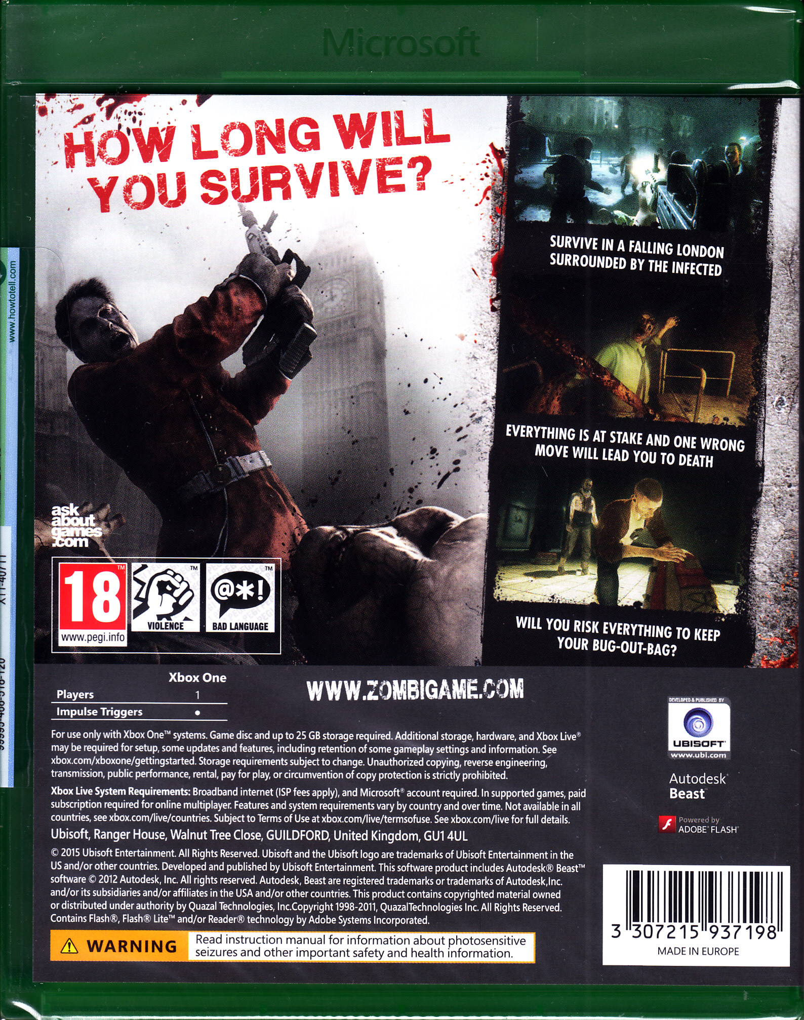 Zombi (Digital) - Microsoft Xbox One (Ubisoft - Single) video game collectible [Barcode 3307215937198] - Main Image 2