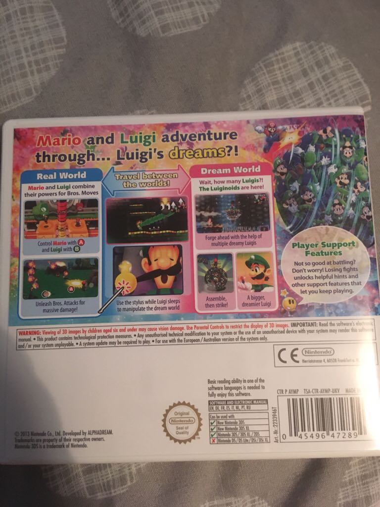 Mario & Luigi: Dream Team Bros - Nintendo 3DS (Nintendo - 1) video game collectible [Barcode 045496472894] - Main Image 2